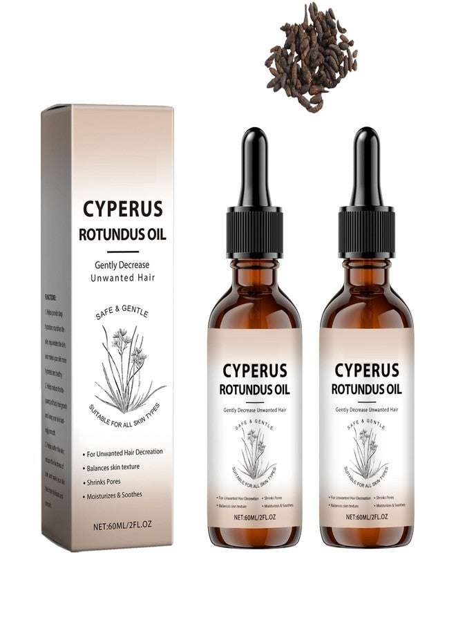 OUKPANE 2Pcs Cyperus Rotundus Oil, Natural Cyperus Rotundus Oil for Hair Removal, Moisturizes & Soothes The Skin, Reducing Body Hair Growth. - Image 1